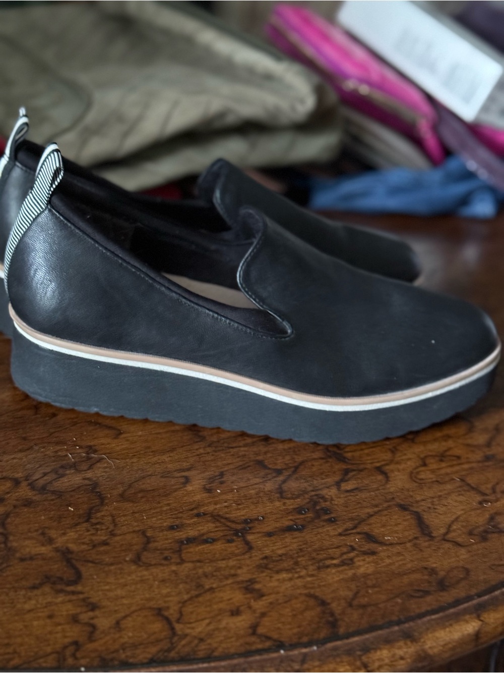 Women's Slip-On Platform Sneakers — Black